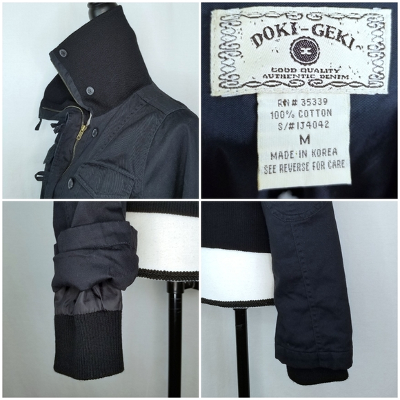 Doki-Geki Zipper, Button Up Jacket Size Medium - Picture 4 of 7